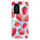 For Huawei P40 Shockproof Painted TPU Protective Case(Love Strawberry) - 1