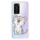 For Huawei P40 Shockproof Painted TPU Protective Case(Laughing Cat) - 1