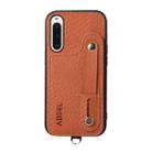 For Sony Xperia 10 V ABEEL Carbon Fiber RFID Card Holder Phone Case(Brown) - 1