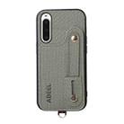 For Sony Xperia 10 V ABEEL Carbon Fiber RFID Card Holder Phone Case(Green) - 1