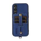For Sony Xperia 1 V ABEEL Carbon Fiber RFID Card Holder Phone Case(Blue) - 1