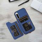 For Sony Xperia 10 V ABEEL Carbon Fiber RFID Card Holder Phone Case(Blue) - 4