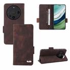 For Huawei Mate 60 Pro 5G Magnetic Clasp Leather Phone Case(Brown) - 1
