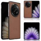 For OPPO Find N5 PU Leather PC Phone Case(Brown) - 1
