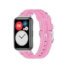 For Huawei Watch Fit Special Edition Nylon Braided Watch Band(Pink) - 1