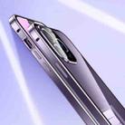 For iPhone 11 Magnetic Double-buckle HD Tempered Glass Phone Case(Purple) - 4