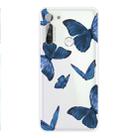 For Motorola Moto G8 TPU Pattern Soft Protective Case(Blue Butterfly) - 1