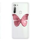 For Motorola Moto G8 TPU Pattern Soft Protective Case(Red Butterfly) - 1