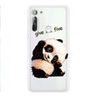 For Motorola Moto G8 TPU Pattern Soft Protective Case(Panda) - 1