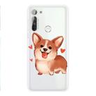 For Motorola Moto G8 TPU Pattern Soft Protective Case(Corgi) - 1