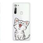 For Motorola Moto G8 TPU Pattern Soft Protective Case(Cat) - 1