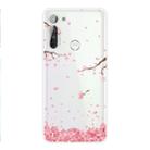 For Motorola Moto G8 TPU Pattern Soft Protective Case(Sakura) - 1