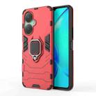 For vivo Y27 4G/Y35+ Shockproof PC + TPU Holder Phone Case(Red) - 1
