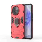 For vivo S18E 5G Shockproof PC + TPU Holder Phone Case(Red) - 1