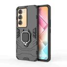 For vivo Y200e / Y100 IDN Shockproof PC + TPU Holder Phone Case(Black) - 1