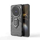 For vivo X100S Shockproof PC + TPU Holder Phone Case(Black) - 1