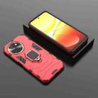 For vivo T3X 5G Shockproof PC + TPU Holder Phone Case(Red) - 2