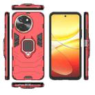 For vivo T3X 5G Shockproof PC + TPU Holder Phone Case(Red) - 3