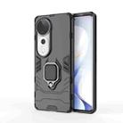 For vivo S19 Pro Shockproof PC + TPU Holder Phone Case(Black) - 1