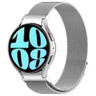 For Samsung Galaxy Watch 6 Button Style Milan Magnetic Metal Watch Band(Silver) - 1