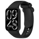 For Xiaomi Mi Band 8 Pro Solid Color Black Buckle Silicone Watch Band(Black) - 1