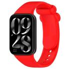 For Xiaomi Mi Band 8 Pro Solid Color Black Buckle Silicone Watch Band(Red) - 1
