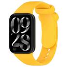 For Xiaomi Mi Band 8 Pro Solid Color Black Buckle Silicone Watch Band(Yellow) - 1