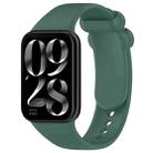 For Xiaomi Mi Band 8 Pro Solid Color Black Buckle Silicone Watch Band(Dark Green) - 1