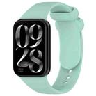 For Xiaomi Mi Band 8 Pro Solid Color Black Buckle Silicone Watch Band(Teal) - 1