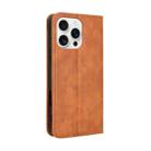 For iPhone 16 Pro Max Magnetic Buckle Retro Texture Leather Phone Case(Brown) - 3