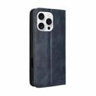 For iPhone 16 Pro Magnetic Buckle Retro Texture Leather Phone Case(Blue) - 3