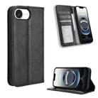 For iPhone 16e Magnetic Buckle Retro Texture Leather Phone Case(Black) - 1