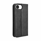 For iPhone 16e Magnetic Buckle Retro Texture Leather Phone Case(Black) - 3