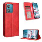 For Motorola Edge 40 Neo 5G Magnetic Buckle Retro Texture Leather Phone Case(Red) - 1