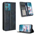 For Motorola Edge 40 Neo 5G Magnetic Buckle Retro Texture Leather Phone Case(Blue) - 1