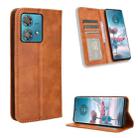 For Motorola Edge 40 Neo 5G Magnetic Buckle Retro Texture Leather Phone Case(Brown) - 1