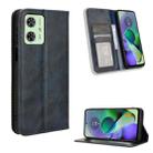 For Motorola Moto G54 5G Magnetic Buckle Retro Texture Leather Phone Case(Blue) - 1