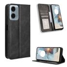 For Motorola Moto G Power 5G 2024 Magnetic Buckle Retro Texture Leather Phone Case(Black) - 1