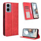 For Motorola Moto G Power 5G 2024 Magnetic Buckle Retro Texture Leather Phone Case(Red) - 1