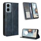 For Motorola Moto G34 5G Magnetic Buckle Retro Texture Leather Phone Case(Blue) - 1