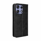 For Motorola Edge 50 Pro 5G Magnetic Buckle Retro Texture Leather Phone Case(Black) - 3