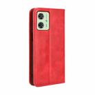 For Motorola Moto G64 5G / G64y 5G Magnetic Buckle Retro Texture Leather Phone Case(Red) - 3