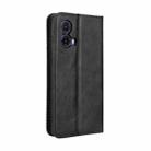 For Motorola Moto G85 5G / S50 Neo 5G Magnetic Buckle Retro Texture Leather Phone Case(Black) - 3