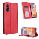 For Motorola Moto G85 5G / S50 Neo 5G Magnetic Buckle Retro Texture Leather Phone Case(Red) - 1