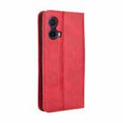 For Motorola Moto G85 5G / S50 Neo 5G Magnetic Buckle Retro Texture Leather Phone Case(Red) - 3