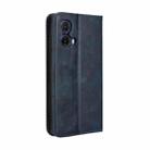 For Motorola Moto G85 5G / S50 Neo 5G Magnetic Buckle Retro Texture Leather Phone Case(Blue) - 3