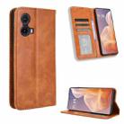 For Motorola Moto G85 5G / S50 Neo 5G Magnetic Buckle Retro Texture Leather Phone Case(Brown) - 1