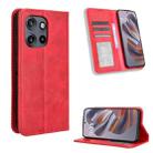 For Motorola S50 5G / Edge 50 Neo Magnetic Buckle Retro Texture Leather Phone Case(Red) - 1