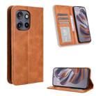 For Motorola S50 5G / Edge 50 Neo Magnetic Buckle Retro Texture Leather Phone Case(Brown) - 1