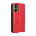 For Motorola Moto G35 5G Magnetic Buckle Retro Texture Leather Phone Case(Red) - 3